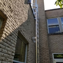 Fixed Vertical Ladder with Grab Rails