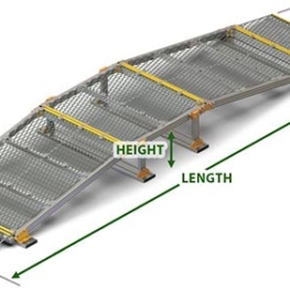 Crossover Walkway Ramp System - Dimensions