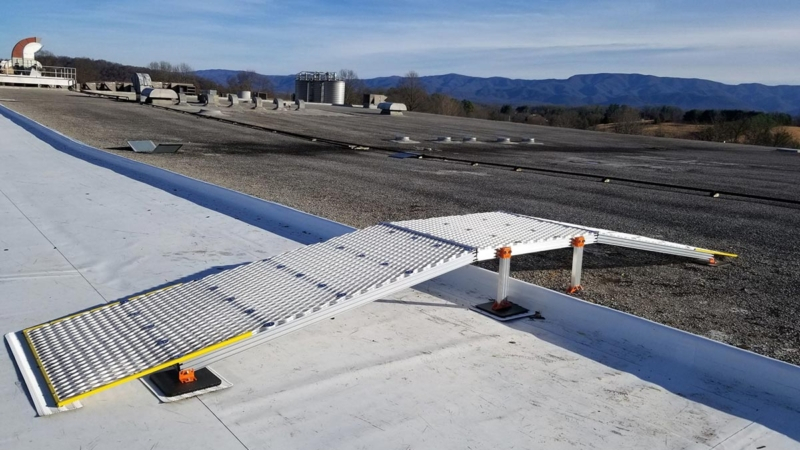 Crossover Walkway Ramp with Handrails