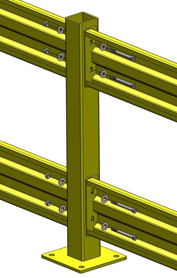 Forklift Rated Protective Guardrail