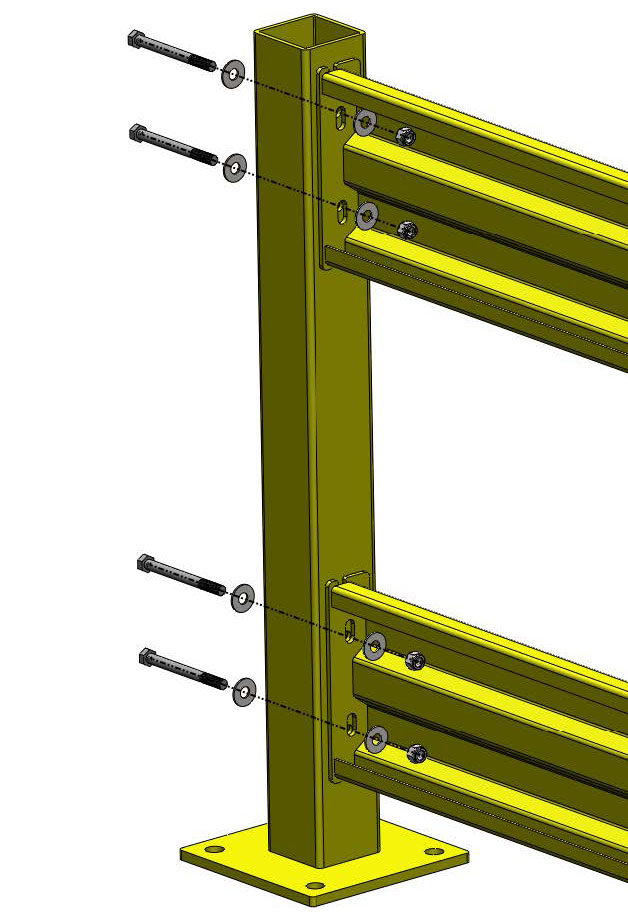 Forklift Rated Protective Guardrail