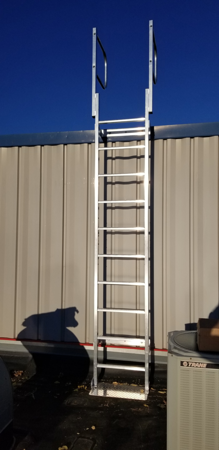 Fixed Vertical Ladder with Grabrails