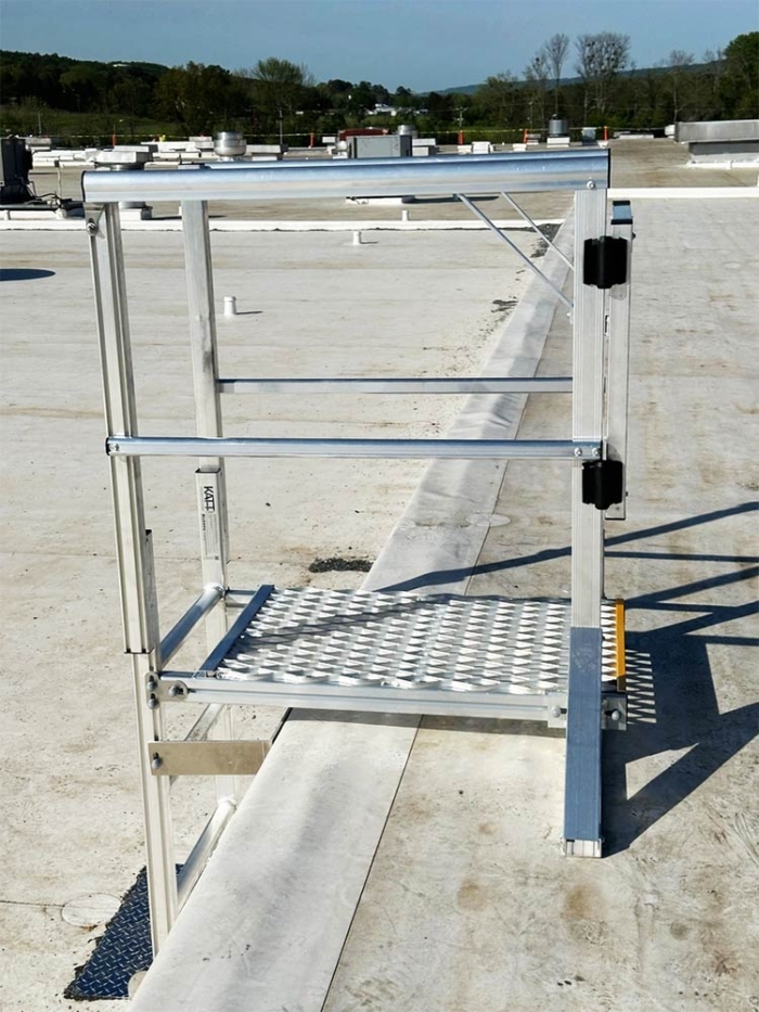 Fixed Vertical Ladder with Parapet Platform