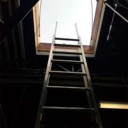 Fixed Roof Hatch Vertical Ladder with Extensions