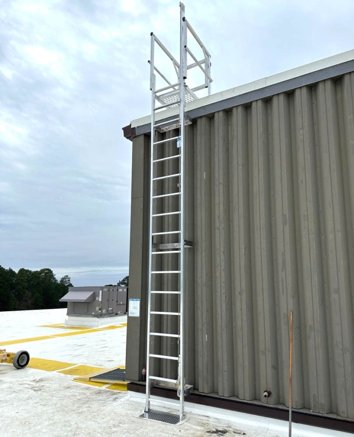 Fixed Vertical Ladder with Parapet Platform