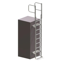 Fixed Vertical Ladder with Grabrails