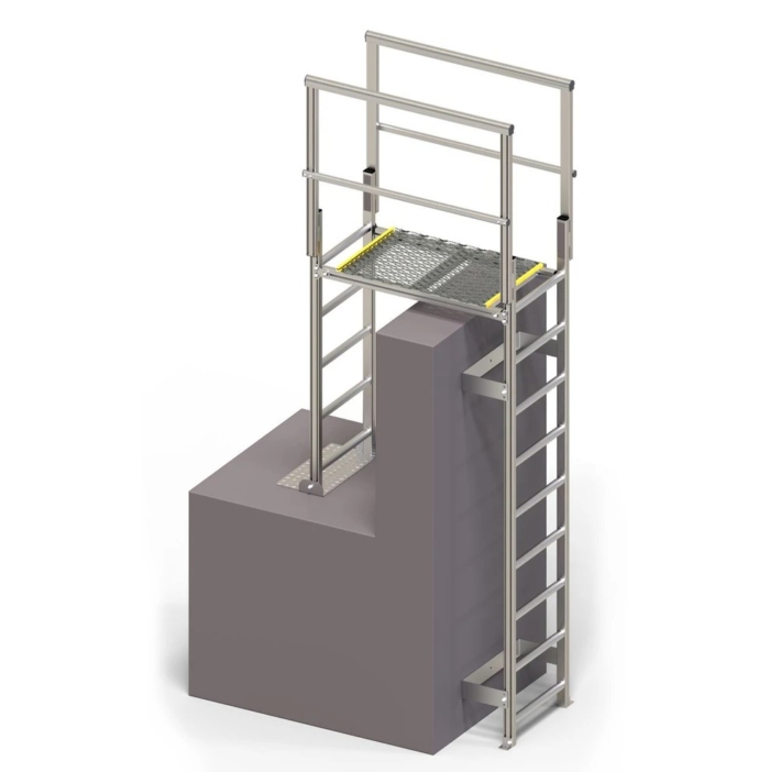 Fixed Vertical Ladder with Parapet Platform