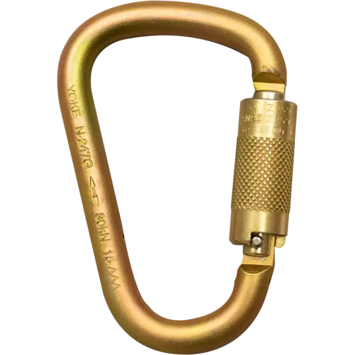 FrenchCreek Twist-Lock Carabiner, 1 in. Gate Opening, Zinc Plated